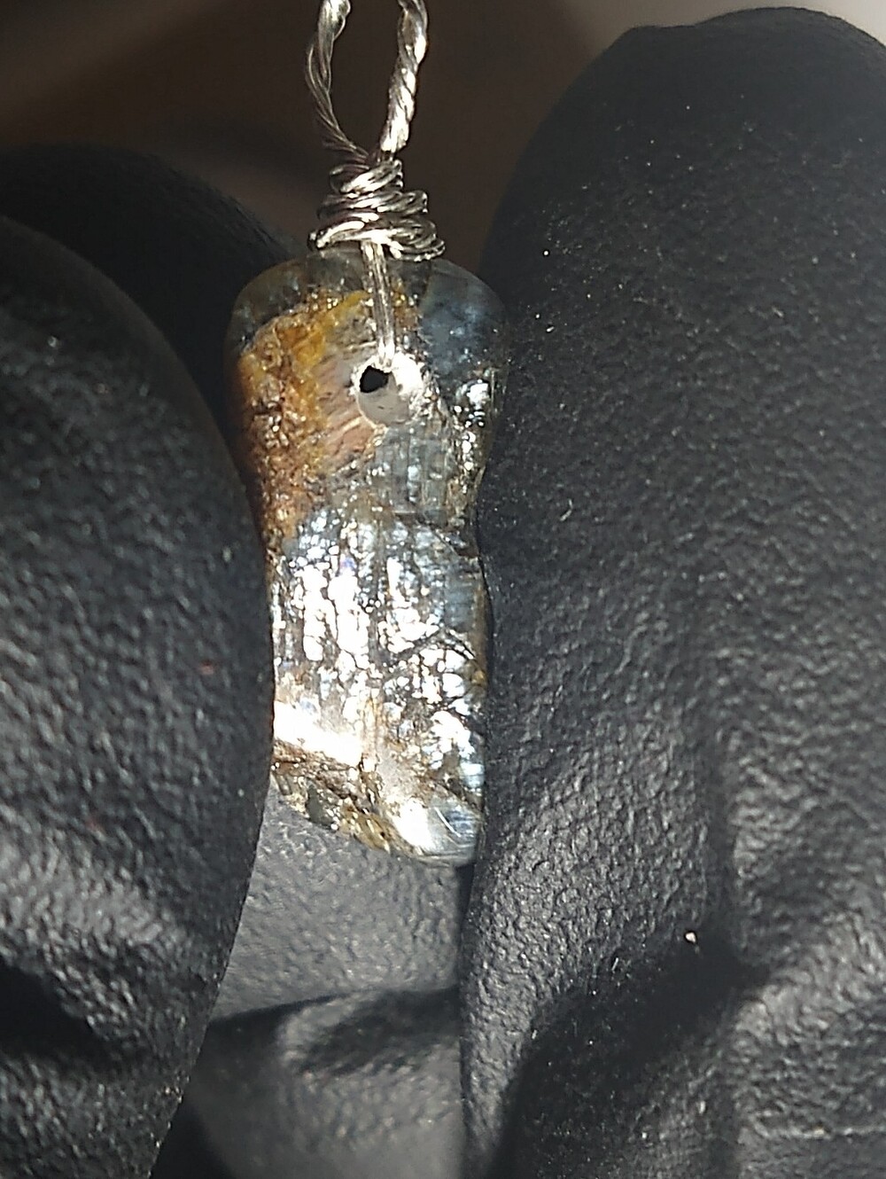 Shimmering Kyanite Pendant Sterling Silver